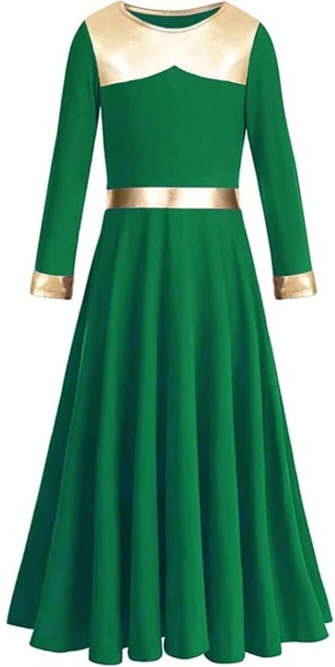 Liturgical Worship Dance Dress *NWT* Girl Size 10 Green Church Choir Costume